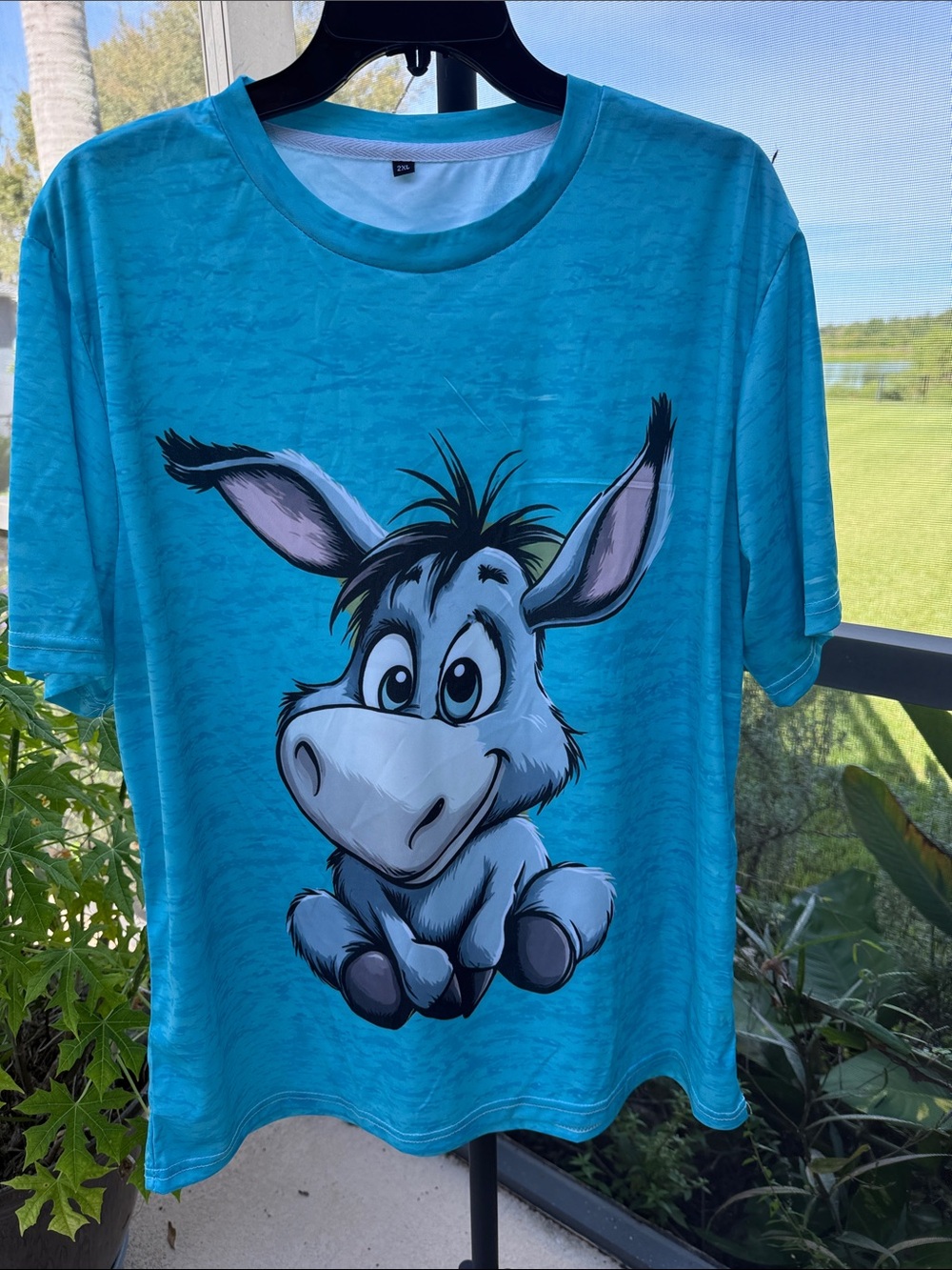 Teal Graphic Short-Sleeve Tee with donkey character